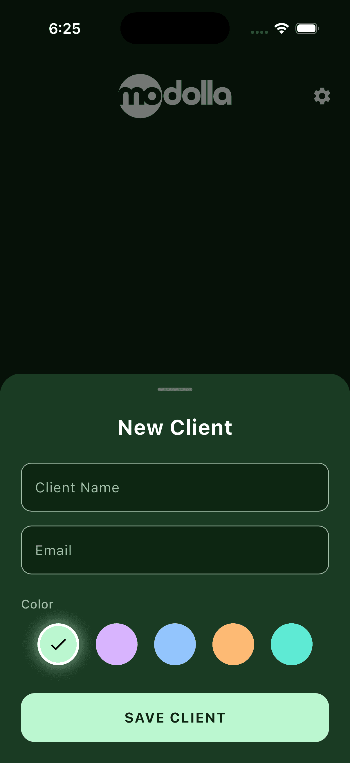 Adding a new client in Modolla