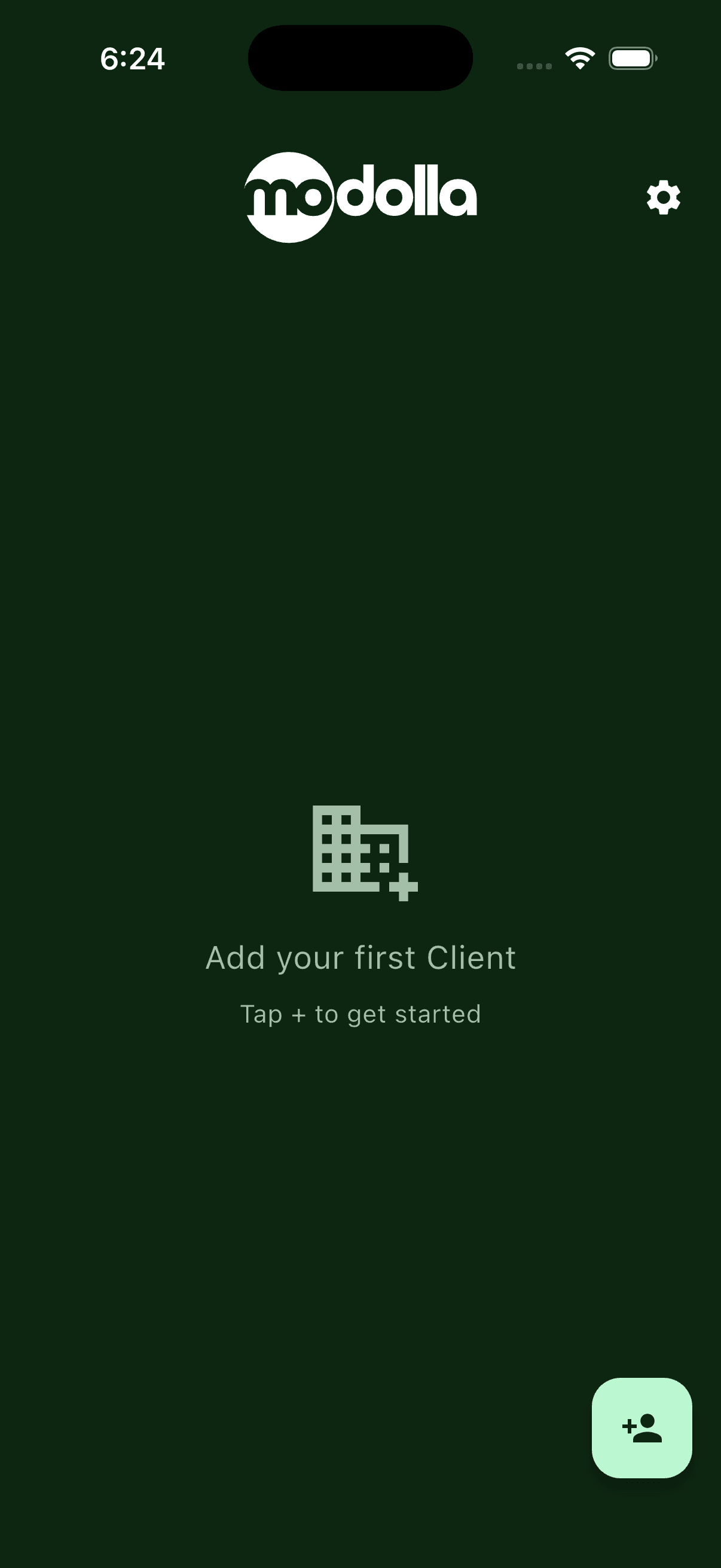 Modolla clients tab on first run
