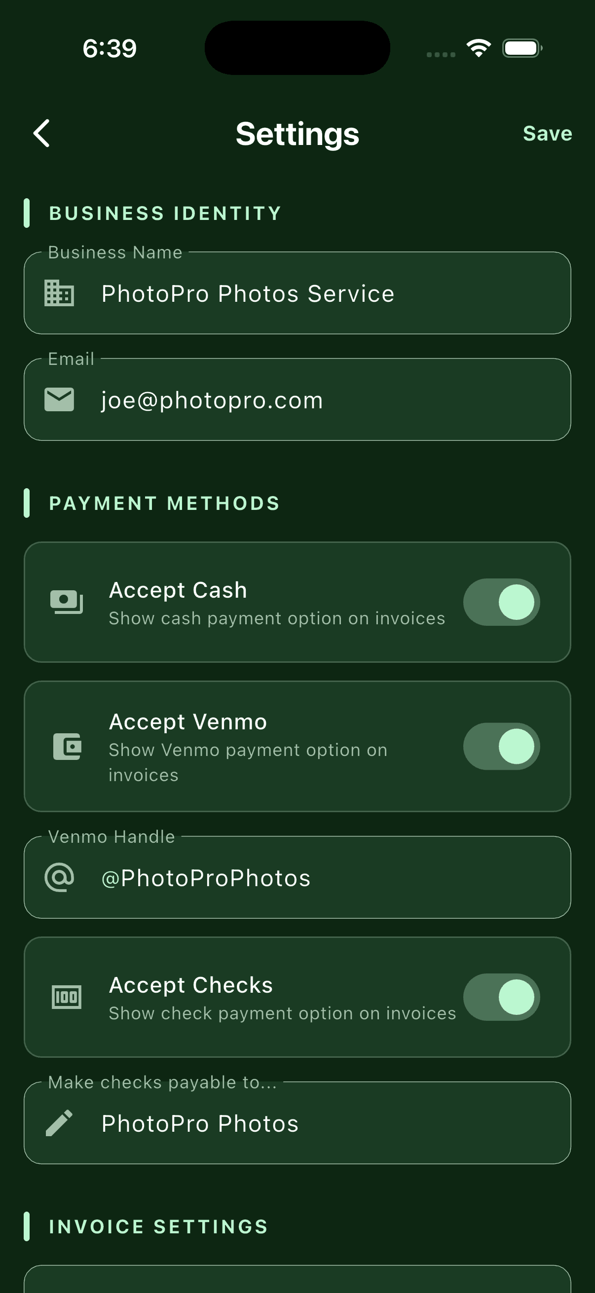 Modolla payment settings enabled
